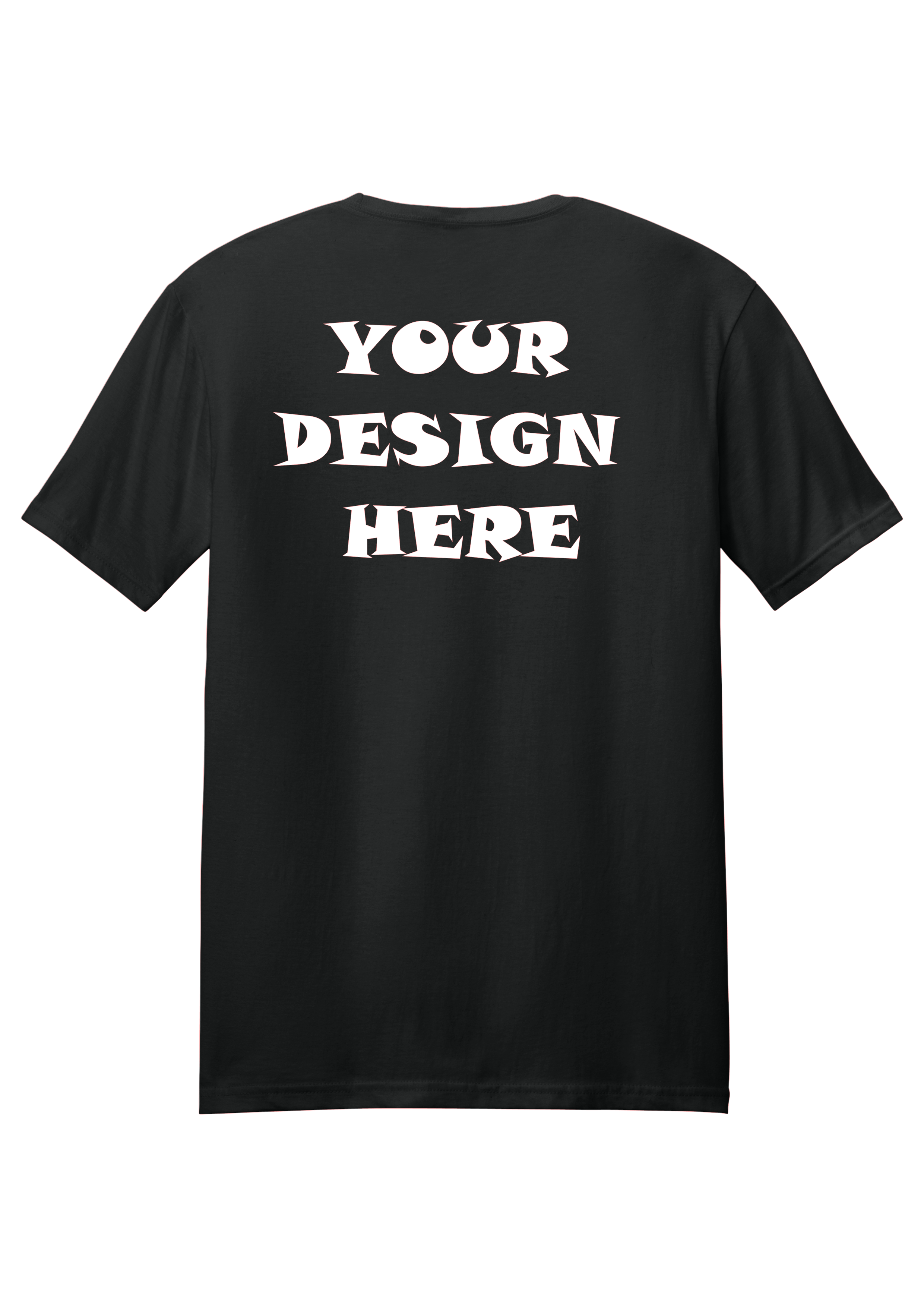 Black Gildan 64000 Softstyle, back print mockup